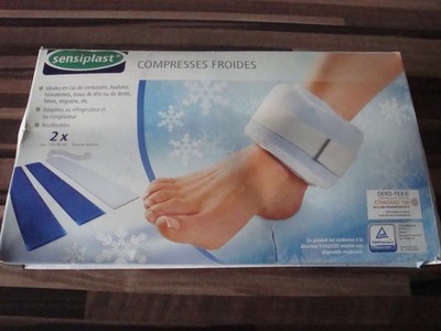 Sensiplast  2 Stk. Kältebandage Kältekompresse Fußbandage Handgelenk-Bandage NEU