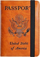 Passport Holder Cover Wallet Travel Essentials RFID Blocking Leather Card Case