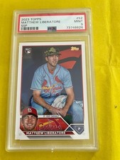 2023 Topps Matthew Liberatore SSP Golden Mirror RC STL Cardinals PSA 9 #52