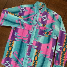 Vintage Frontier Series Shirt Men's Small Aztec Western 90s