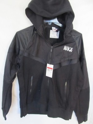 0*8様 NIKE x sacai Hooded Jacket Black L NWT Men's NIKE x SACAI Black Full Zip Hooded Vented Hoodie Jacket