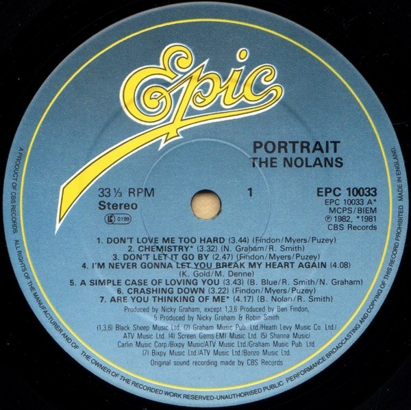 The Nolans - Portrait (LP, Album) | eBay UK