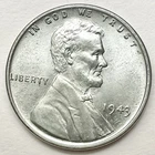 1943p  Uncirculated BU Zinc Coated Steel - Lincoln Wheat Cent  ~ B801