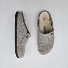 Birkenstock Slippers Womens 10 Mens 8 41 Zermatt Gray Felted Wool Slip On