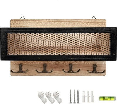 Post- und Schlüsselhalter für Wand dekorativ, Holz Wand Schlüssel Rack Organizer