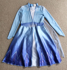 Disney Frozen II Elsa Blue Travel Dress Girls Costume Size Small 4-6x