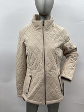 NWT Women s Tommy Hilfiger quilted zip-up jacket in light beige Size M