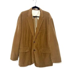 Y2K Men's J. Crew Corduroy 2 Button Blazer - Tan XL