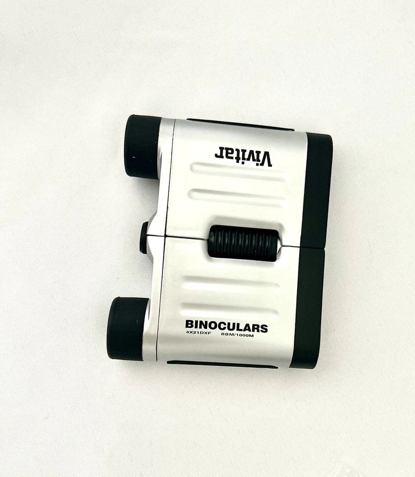 VINTAGE VIVITAR Slim 4x21 DXF Binoculars In Case w/ Cleaning Cloth 88M/1000M NIB - Image 3 of 4