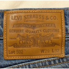 Levi  s Premium 502 Taper Jeans 29x32 Medium Wash Waterless "Big E" 2023