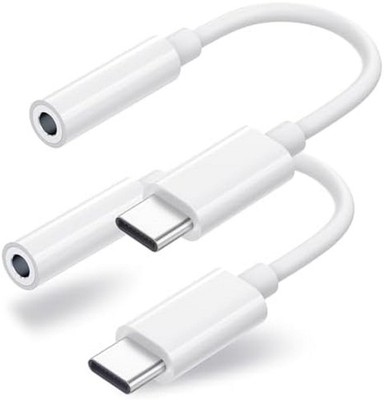 2-Pack USB-C to 3.5mm Headphone Adapter DAC HiFi Audio Call/Volume Plug&Play USB