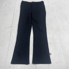 The Essential Collection Anthropologie Black Slit Ankle Back Dress Pants Women 2