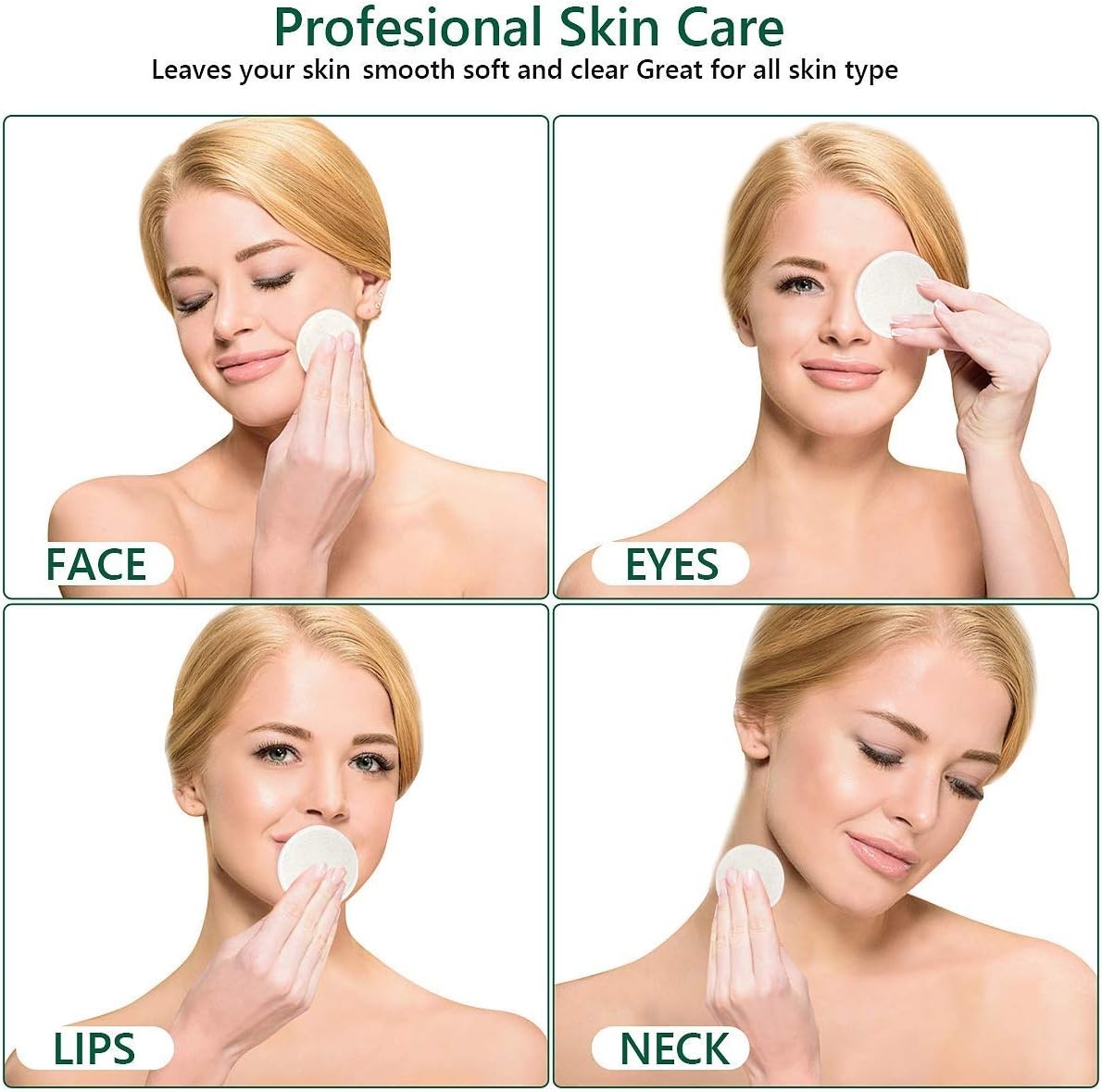 20 Pack Reusable Makeup Remover Pads - Bamboo 21 Piece Set, Green 