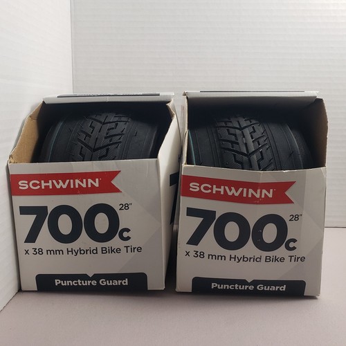 Lot Of 2 Schwinn HYBRID BIKE TIRE 700 C / 28" X 38 mm Puncture Guard BICYCLE New