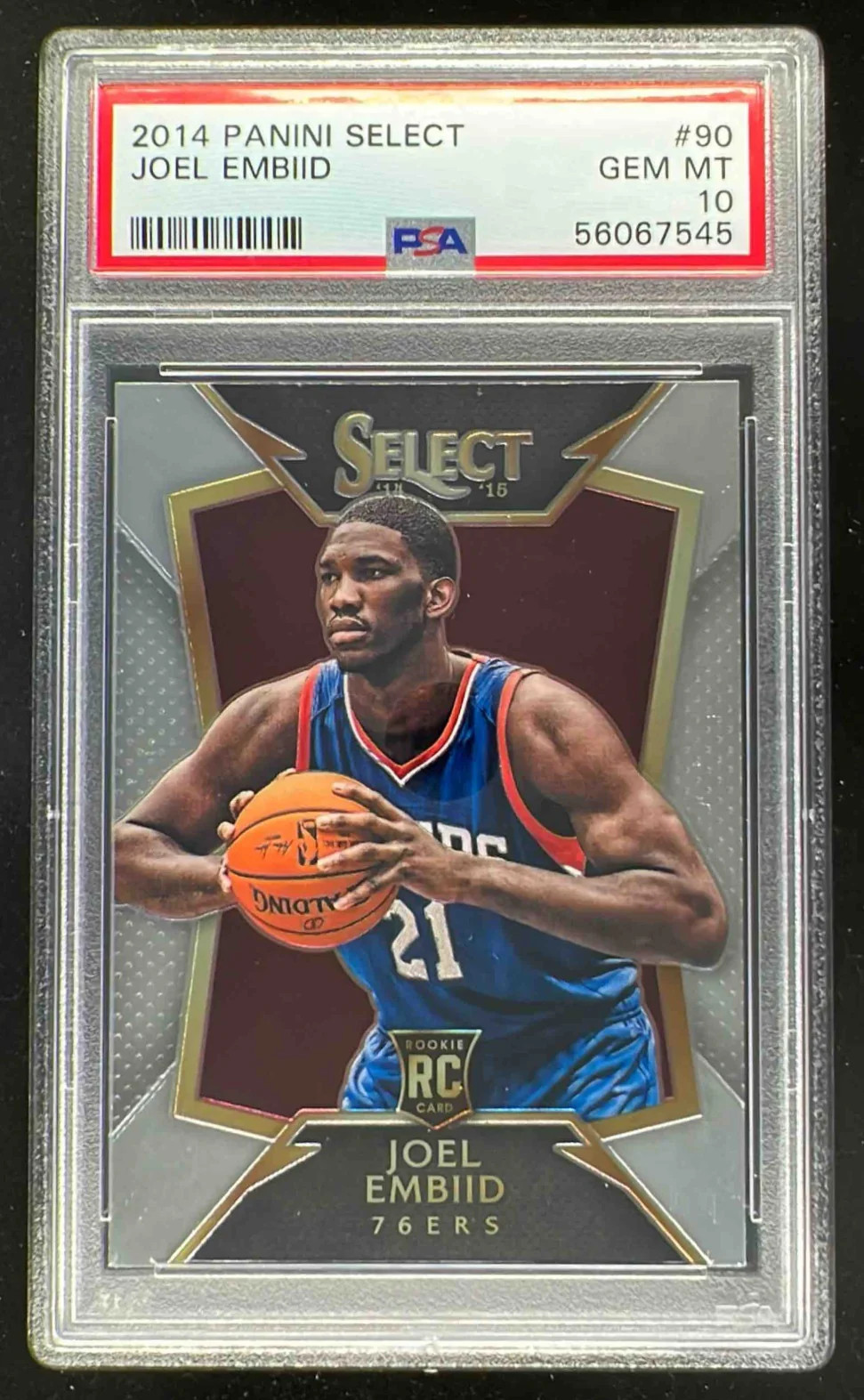 2014-15 Panini Select #90 Joel Embiid RC PSA 10
