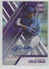 2017 Panini Elite Extra Edition Aspirations Purple /100 Carlos Rincon Auto 4l3