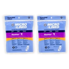6 Hoover Type Y Vacuum Bags Fits Hoover WindTunnel Upright Vacs by DVC
