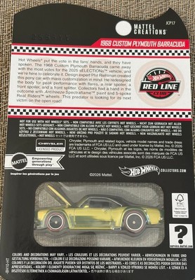 2025 Hot Wheels RLC sELECTIONs Series 1968 Custom Plymouth