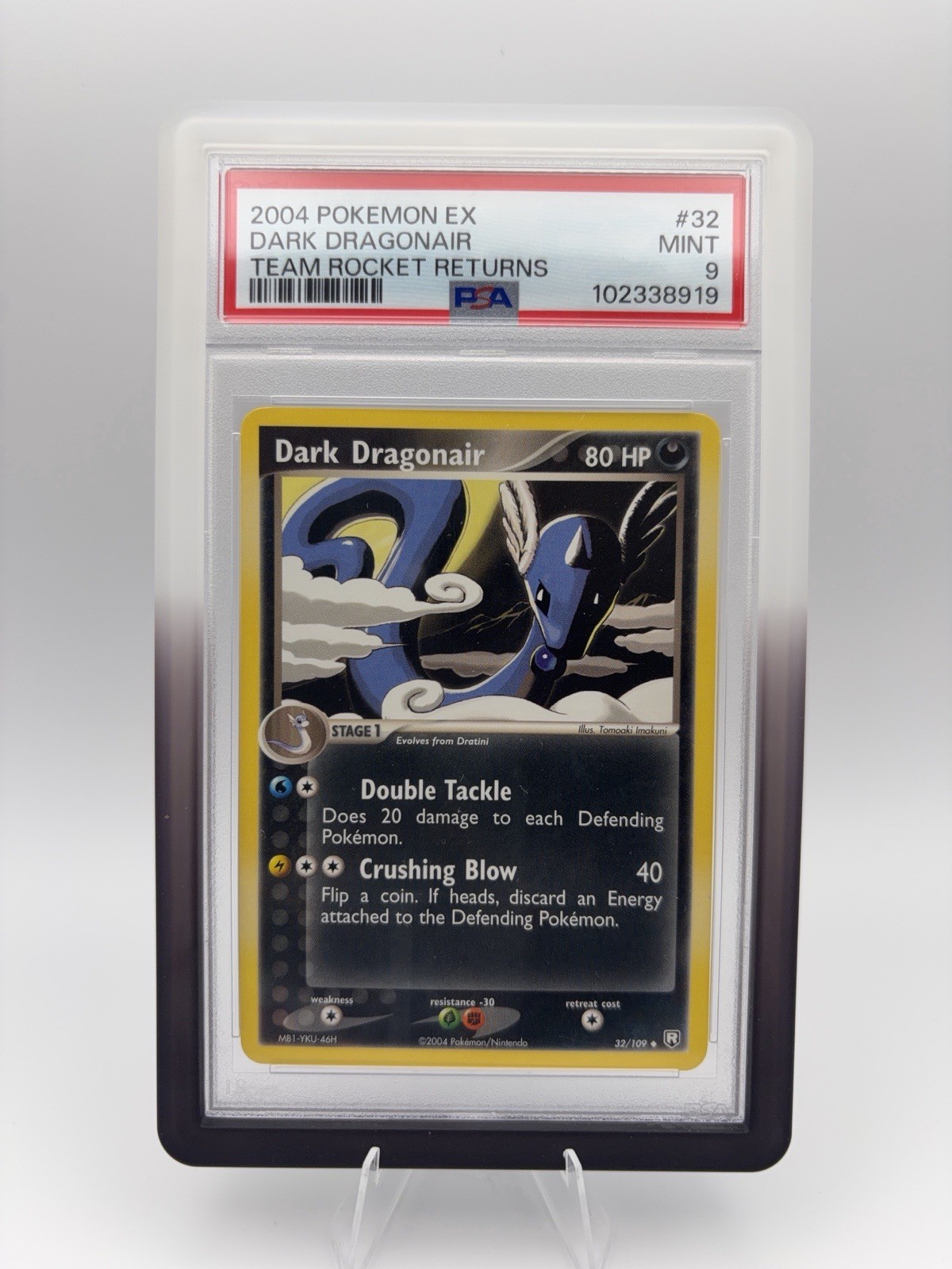 Pokémon Dark Dragonair EX Team Rocket Returns Rare #32/109 PSA 9 English 2004