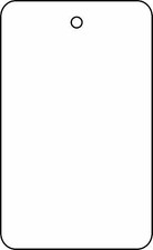 1000 White Unstrung Blank Merchandise Price Tags Large 1 3/4 w x 2 7/8" h