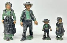 Set of 4 Hand Painted Cast Iron Figures