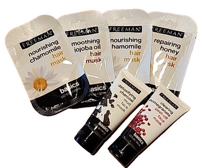 Freeman Face & Hair Mask Collection Pomegranate Charcoal Chamomile Jojoba Honey