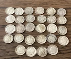 Lot of 28 90% SILVER dimes, all pre 1965 mixed dates and mint marks