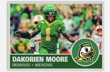 Dakorien Moore  Novelty Football Card! Oregon Ducks!