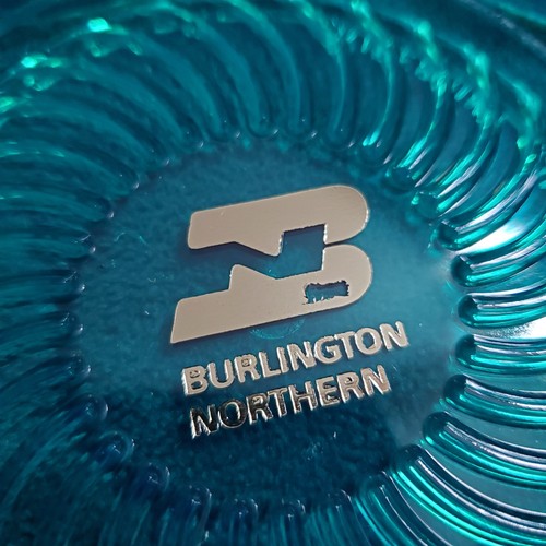 NOS Vintage Burlington Northern Railroad Set of 8 Train Coasters Teal Plastic - Picture 7 of 13