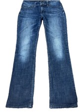 Lee Platinum Label Jeans Womens 32x33 Barely Boot Mid Rise Med Wash Stretch