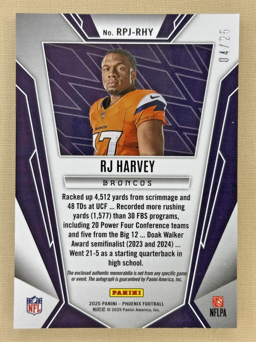 2025 Phoenix RJ Harvey Color Burst Rookie Phenom patch auto /25