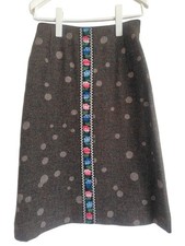 Mina Perhonen Dot Pattern Wool Skirt Blue Size 61cm Used Japan