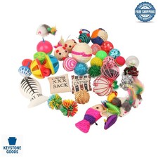 20-Piece Cat Toys Variety Pack - Catnip, Balls, Mice  More