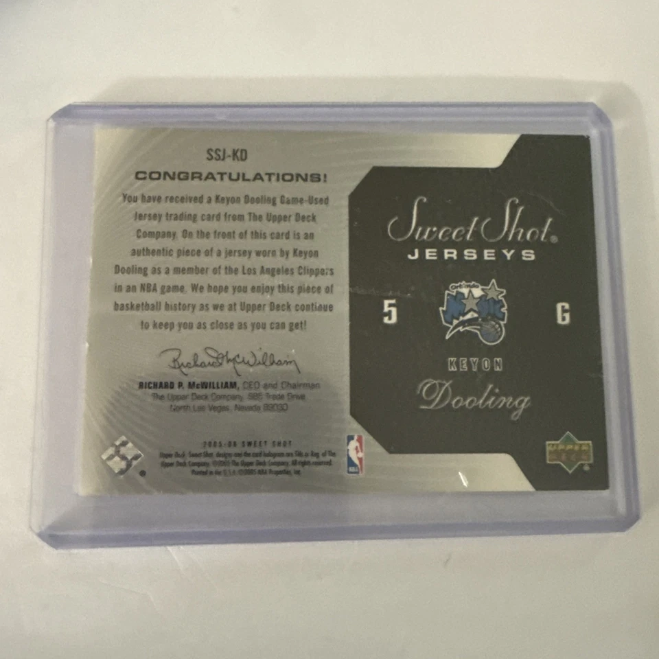 2005-06 Upper Deck Sweet Shot Jerseys /250 Keyon Dooling #SSJ-KD - Image 3 of 3