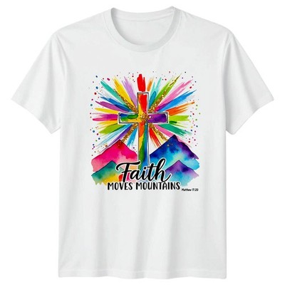 Glaube versetzt Berge Matthäus 17 20 T-Shirt christlicher Bibelvers Geschenk