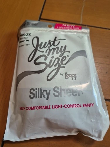 Vintage Just My Size by Leggs Pantyhose Size 3X Suntan Sheer Toe USA