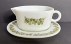 Pyrex Corning Corelle Crazy Daisy Gravy Boat & Saucer Plate Spring Blossom Vtg