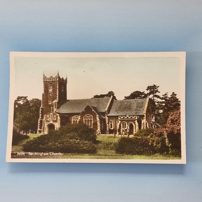 Sandringham Postkarte um 1935 Norfolk außen lokale Pfarrkirche
