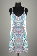 New Women's Junior's Pink Owl Bohemian Tribal Print Tank Dress
