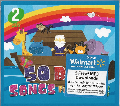 50 Bible Songs for Kids by The Countdown Kids (CD, 2010) New Sealed ...