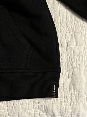 Tony Hawk Boy Medium Black Skateboarder Graphic Logo Hoodie Zip Up Pockets - Picture 6 of 6