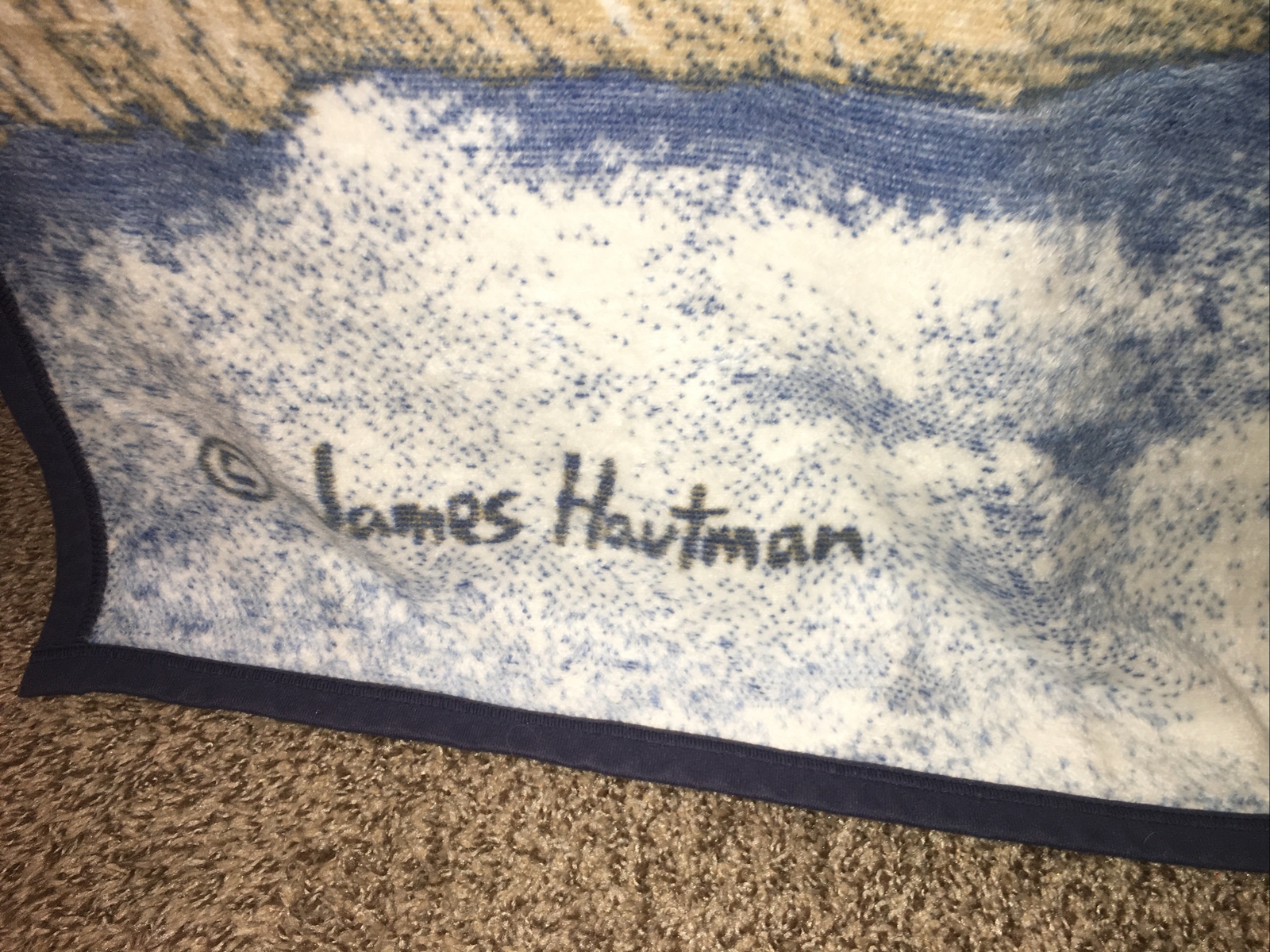 Orion Biederlack James Hautman Polar Bear & Cub Plush/Fleece Blanket 73x57 USA eBay