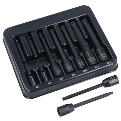 Extra lange Male Spline Impact Impact Bit Steckschlüsseleinsätze M5 - M14 110...