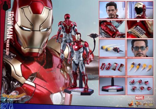 Hot Toys MMS427 D19 Iron Man Mark XLVII 47 Spiderman Homecoming Rare Japan New - Afbeelding 1 van 16