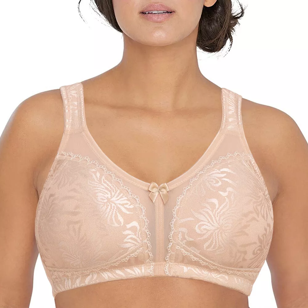 UK Women's Full Cup Minimizer Bra Wide Straps Non-Wired No Padding