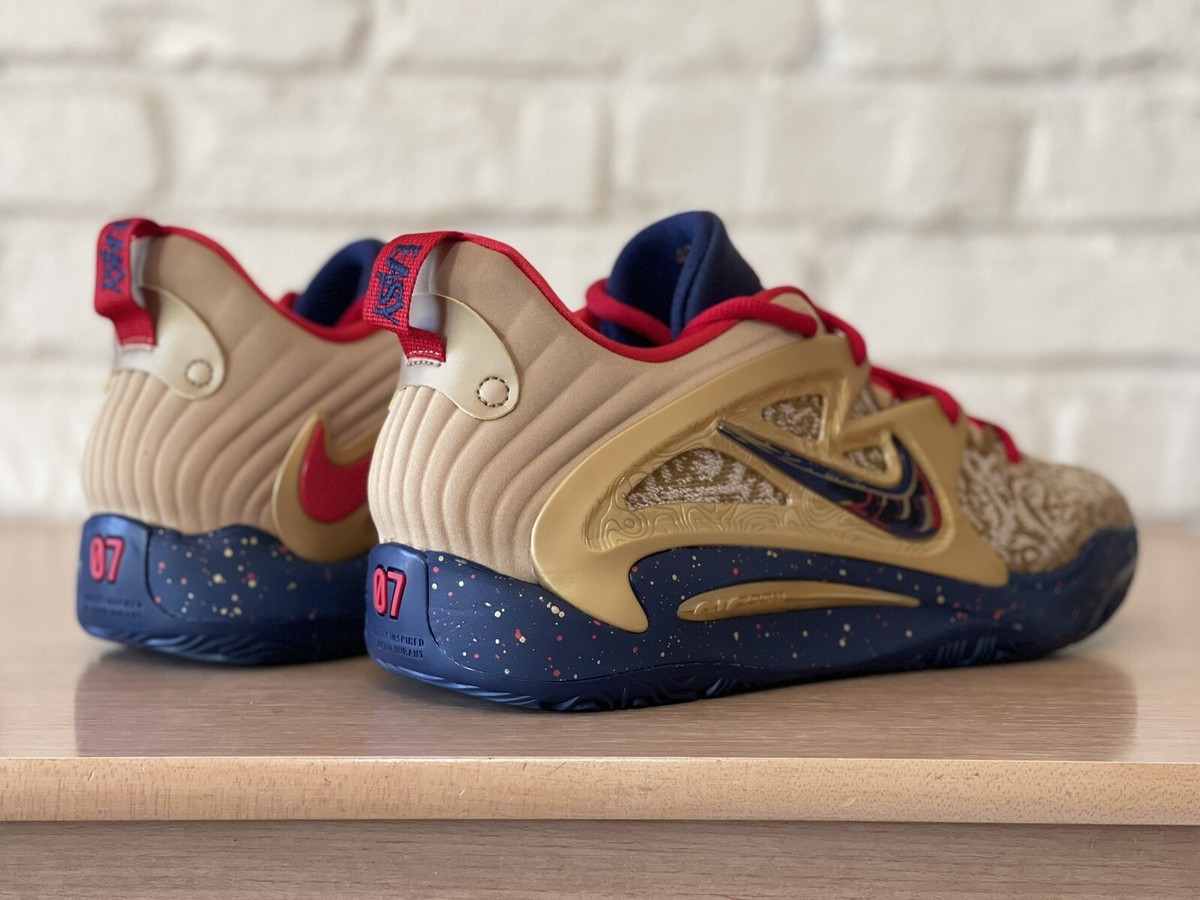 Nike KD15 Olympic Metallic Gold Navy Red DC1975-700 Men 13 