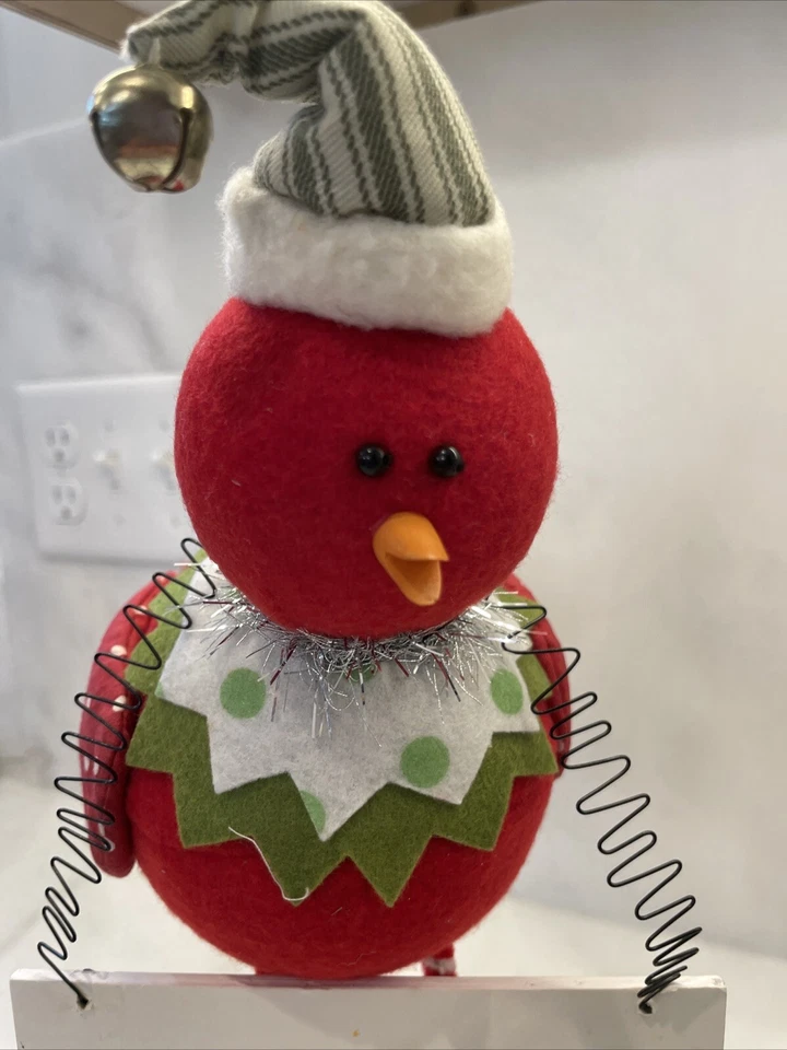 Ornamento decorativo de mesa placa pássaro pendurado Lg Raz Meet Me Under The Mistletoe  - Imagem 4 de 4