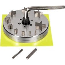 Star Shape Disc Cutter Set 10 Punches 5mm to 31mm Jewelry Sheet Dies with Handle