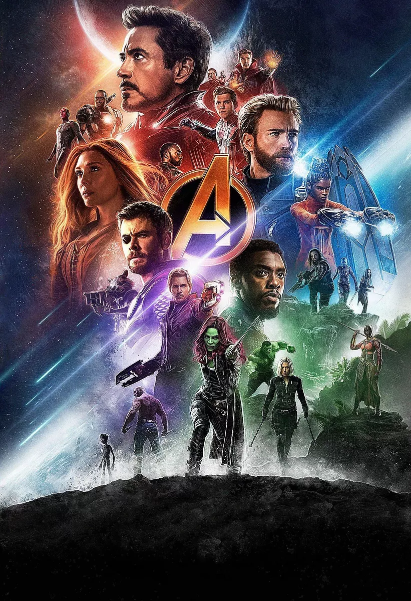 AVENGERS INFINITY WAR IMAX POSTER MARVEL IRON MAN CAPTAIN AMERICA HULK  BARNES