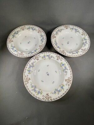 Rosenthal Selb Germany FORGET ME NOT 3 Soup Bowls -  4267